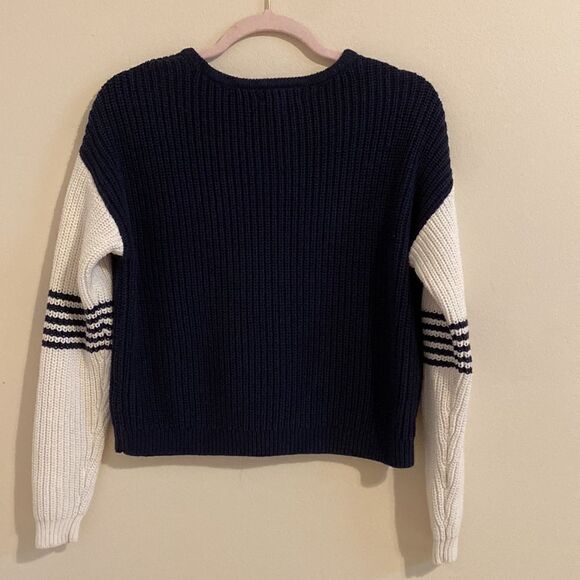 LA Hearts Sweater Navy and white  Pullover Cropped Size  XS - Picture 4 of 7